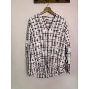 Vintage Resist Clothing Plaid Flannel Shirt Mens 36 M Blue Gray Check Soft